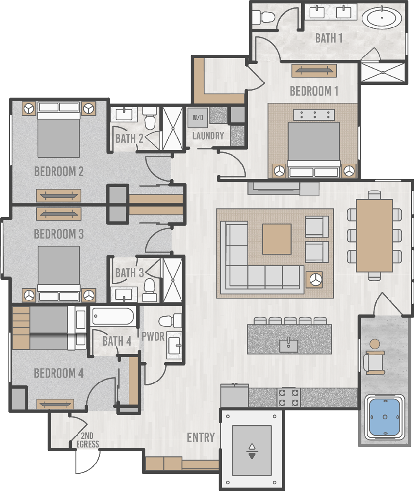 Residence 203 Floor Plan